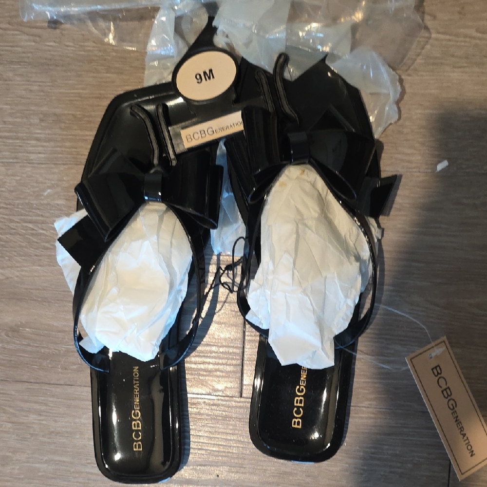 BCBGeneration Glossy Black Women's Sandals